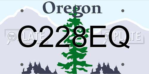 C228EQ Oregon License Plate