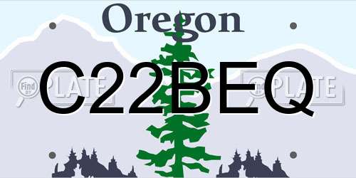 C22BEQ Oregon License Plate