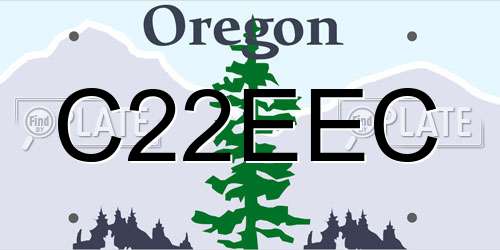 C22EEC Oregon License Plate
