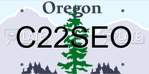 C22SEO Oregon License Plate