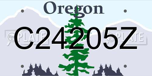 C24205Z Oregon License Plate