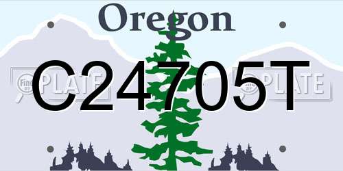 C24705T Oregon License Plate