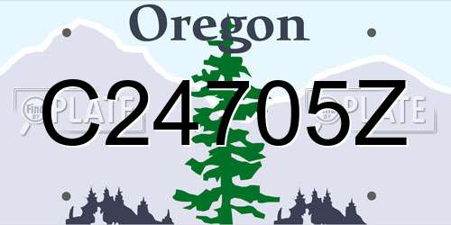 C24705Z Oregon License Plate