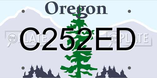 C252ED Oregon License Plate