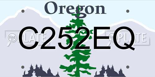 C252EQ Oregon License Plate