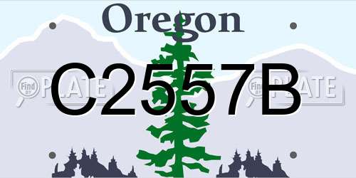 C2557B Oregon License Plate