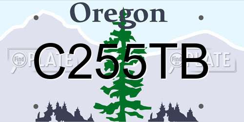C255TB Oregon License Plate