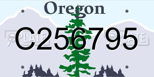 C256795 Oregon License Plate