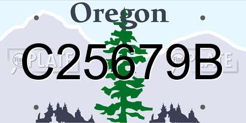 C25679B Oregon License Plate