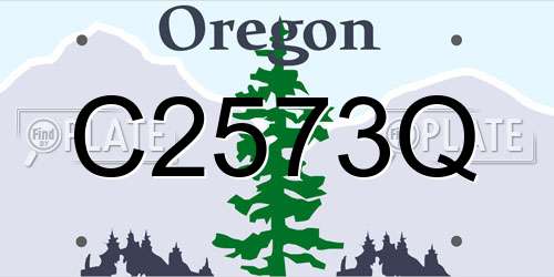 C2573Q Oregon License Plate