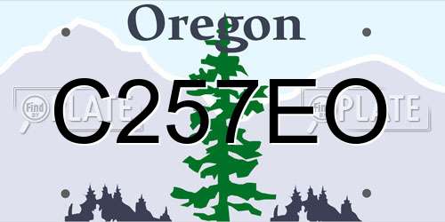 C257EO Oregon License Plate