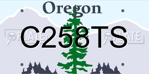 C258TS Oregon License Plate