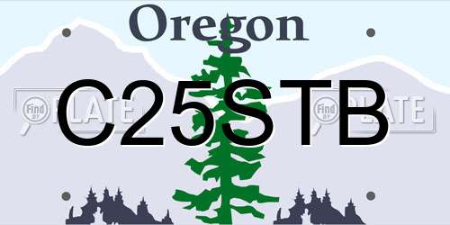 C25STB Oregon License Plate