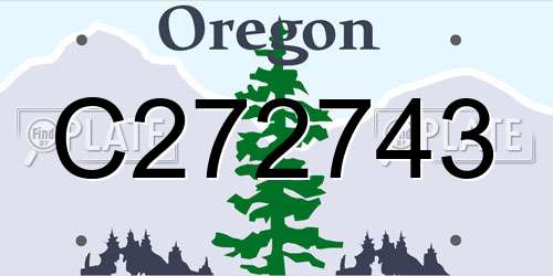 C272743 Oregon License Plate