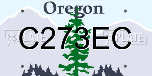 C273EC Oregon License Plate