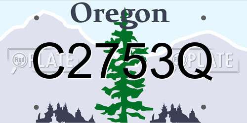 C2753Q Oregon License Plate