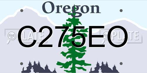 C275EO Oregon License Plate