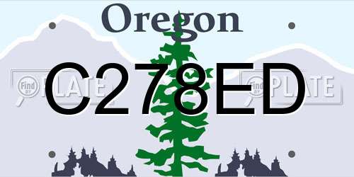 C278ED Oregon License Plate