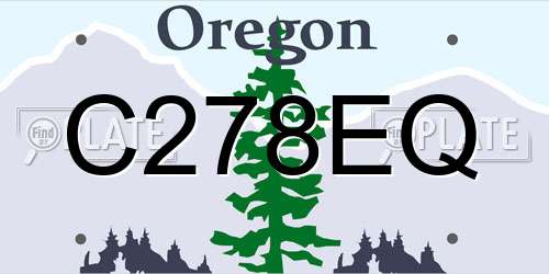 C278EQ Oregon License Plate