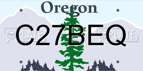 C27BEQ Oregon License Plate