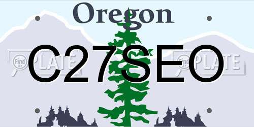 C27SEO Oregon License Plate
