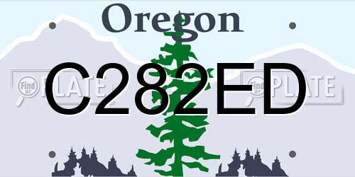 C282ED Oregon License Plate