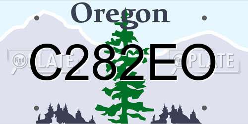 C282EO Oregon License Plate