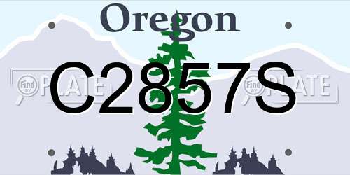 C2857S Oregon License Plate