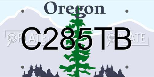 C285TB Oregon License Plate