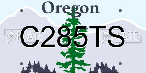 C285TS Oregon License Plate