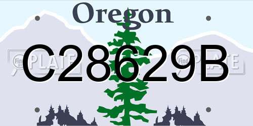 C28629B Oregon License Plate