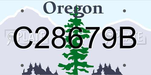 C28679B Oregon License Plate