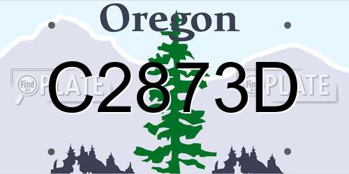 C2873D Oregon License Plate