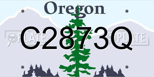 C2873Q Oregon License Plate