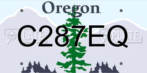 C287EQ Oregon License Plate