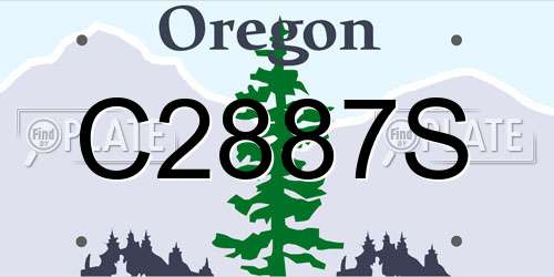 C2887S Oregon License Plate