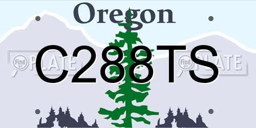 C288TS Oregon License Plate
