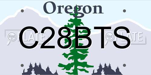 C28BTS Oregon License Plate