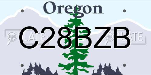 C28BZB Oregon License Plate