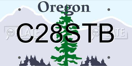 C28STB Oregon License Plate