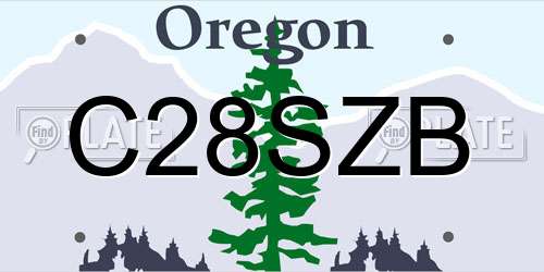 C28SZB Oregon License Plate