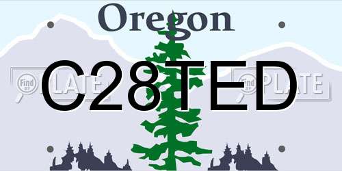 C28TED Oregon License Plate