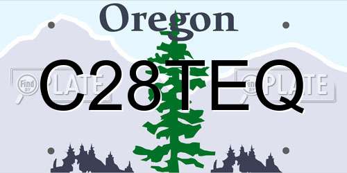C28TEQ Oregon License Plate