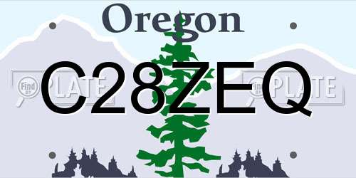 C28ZEQ Oregon License Plate