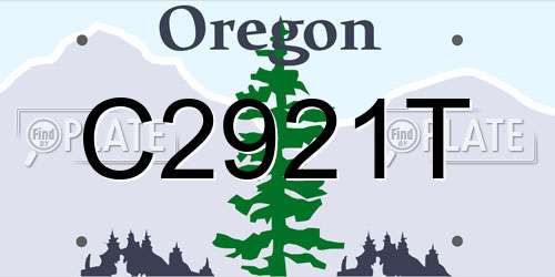 C2921T Oregon License Plate