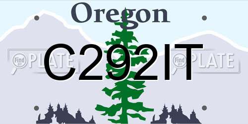 C292IT Oregon License Plate
