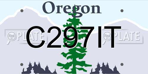 C297IT Oregon License Plate