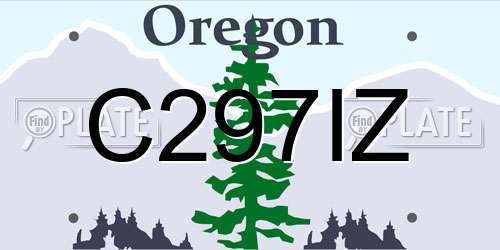 C297IZ Oregon License Plate