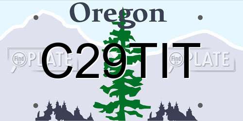 C29TIT Oregon License Plate