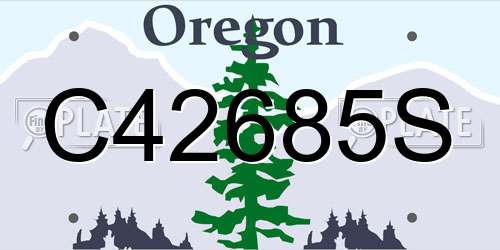 C42685S Oregon License Plate